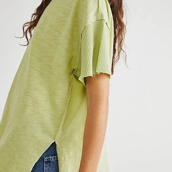 Free People We the Free Peace It Up Short Sleeve Oversized Tee Size Small - Picture 3 of 16